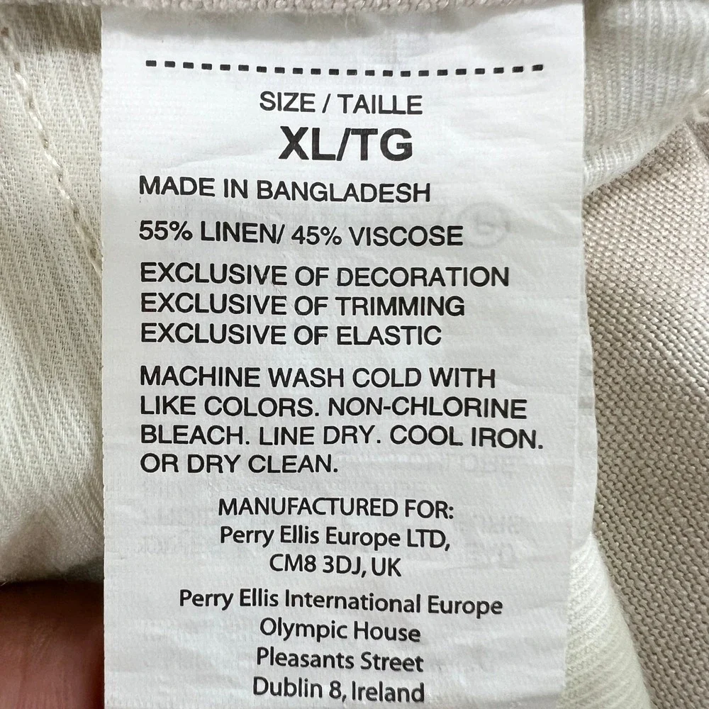 Cubavera Linen Blend‎ Cargo Shorts Relaxed Fit Drawstring Waist XL Outdoors